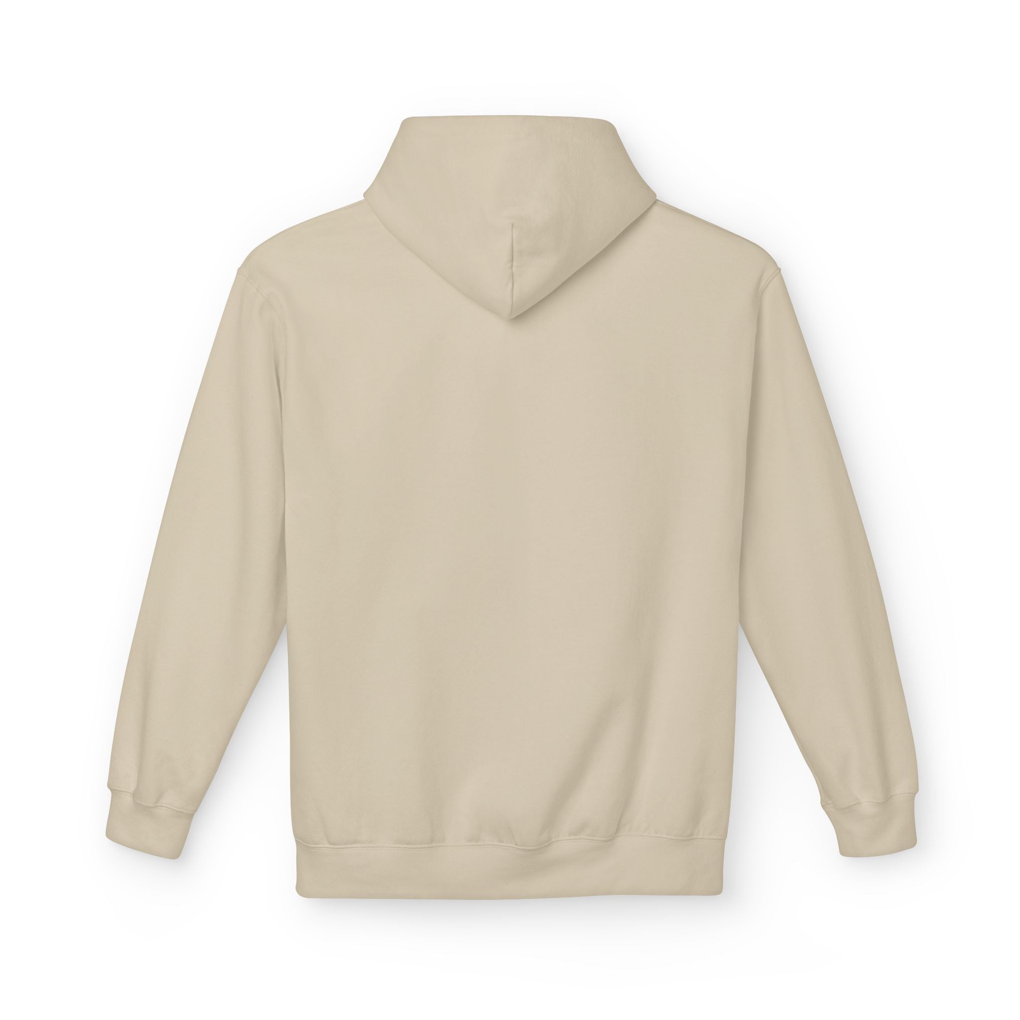 Luxe Minimalist Logo Hoodie — Chic White Fleece Pullover