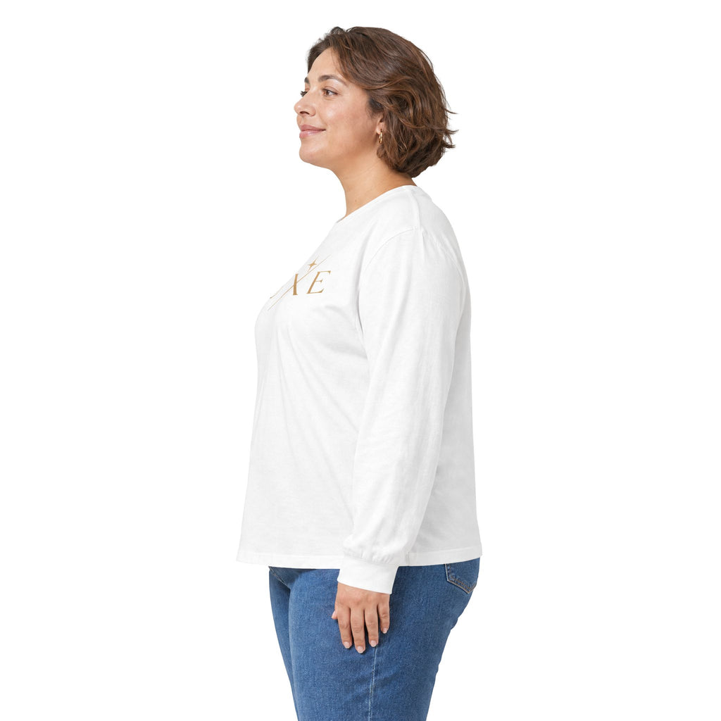 Luxe Gold Script Long Sleeve Tee