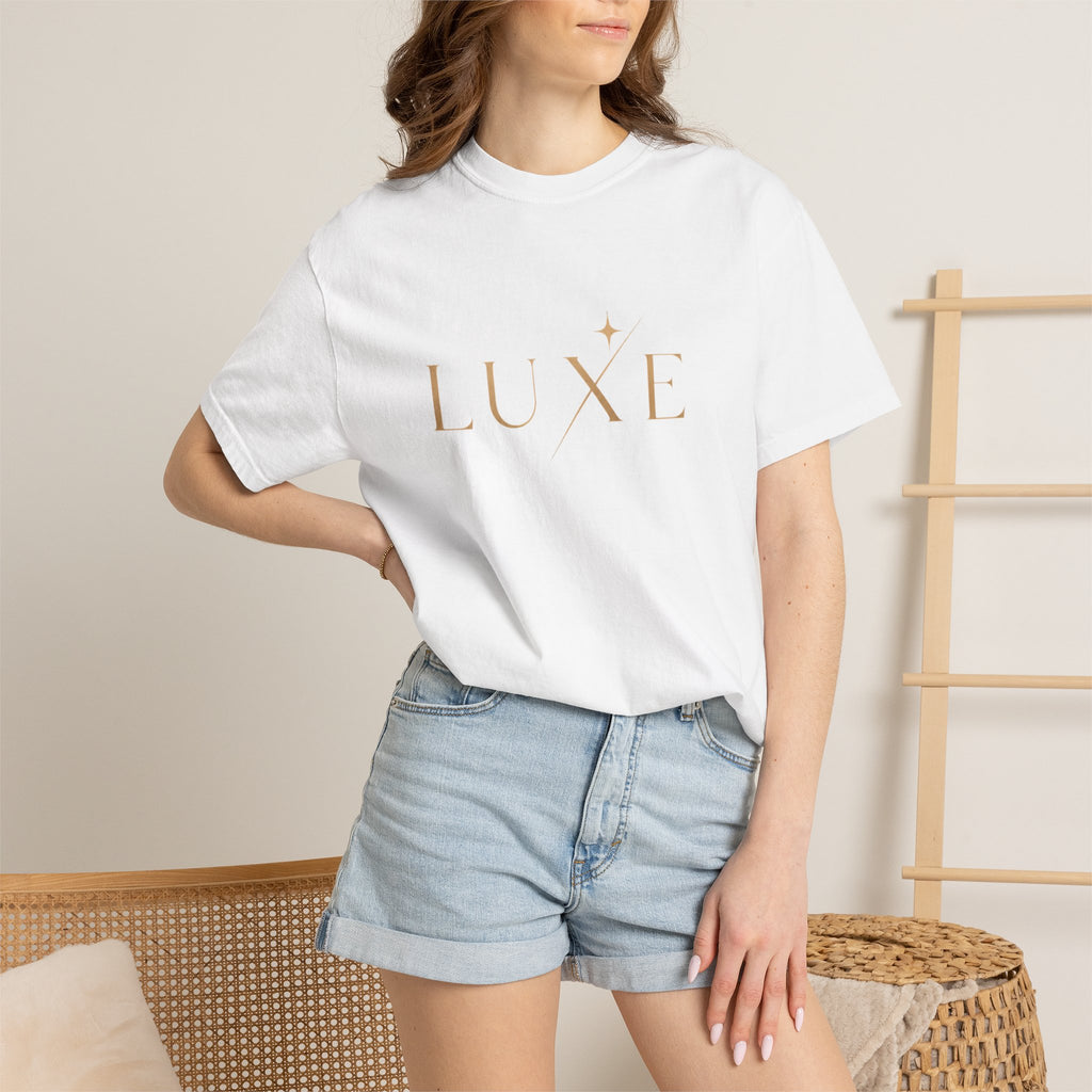 Luxe Metallic Script T‑Shirt