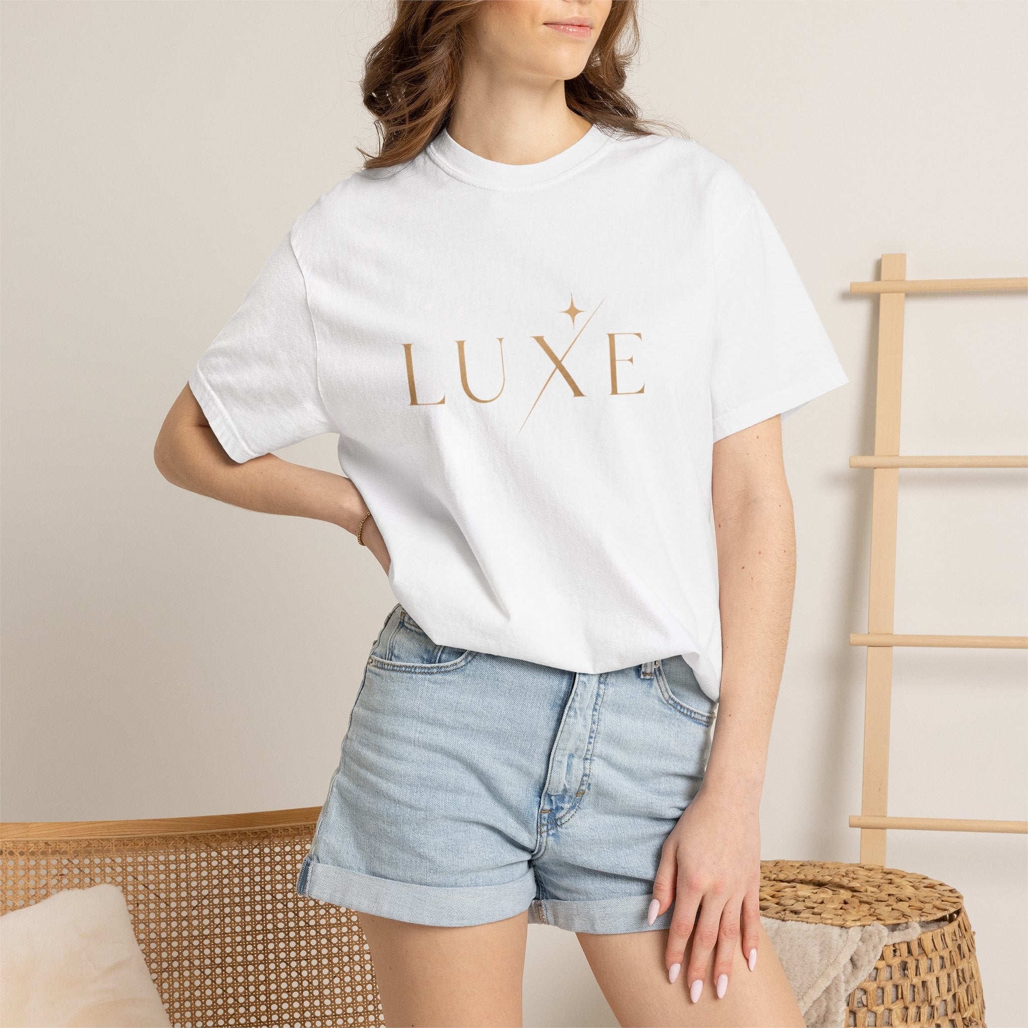 Luxe Metallic Script T‑Shirt