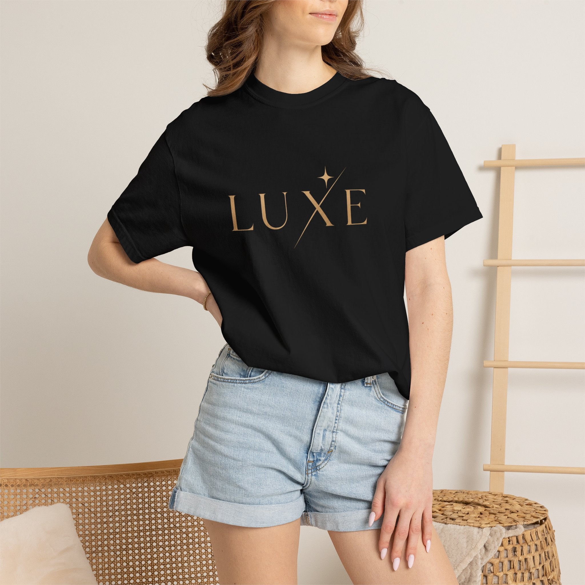 Luxe Metallic Script T‑Shirt