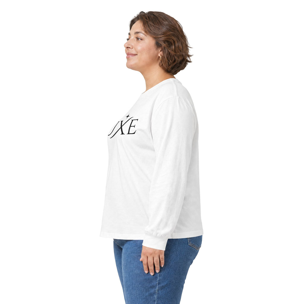 Luxe Long Sleeve Tee — Minimal Elegant Script Shirt